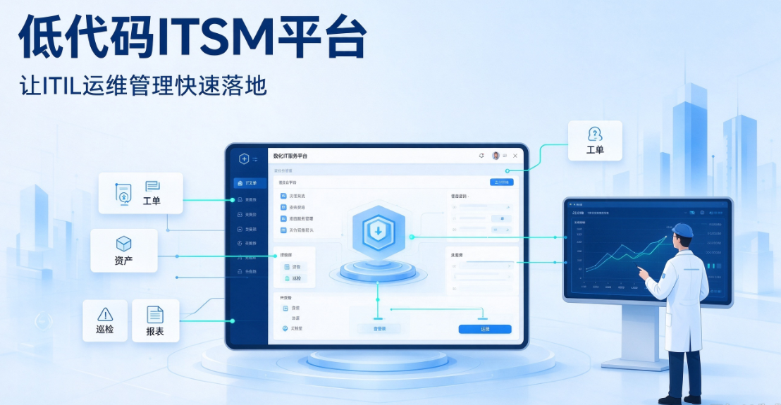 企业ITSM落地难？低代码ITSM平台，低成本落地ITIL运维管理