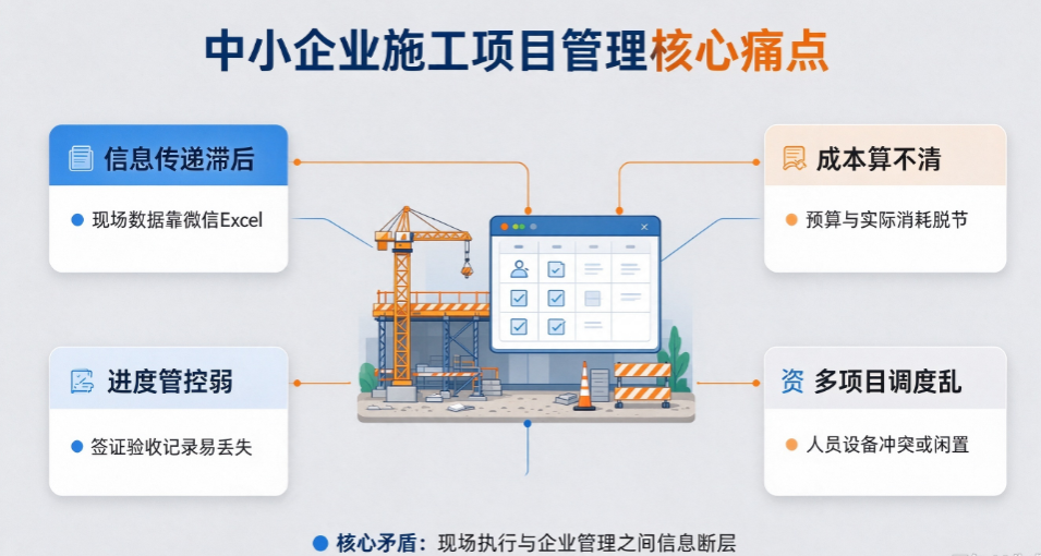 中小企业施工项目管理：核心痛点、必备管理软件、落地价值与行业发展趋势